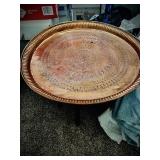 Bronze embossed side table. Really cool 