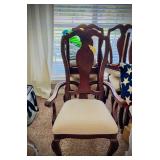6 chairs. Beautiful condition. Matching hutch and table