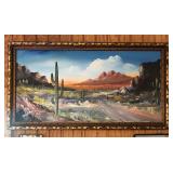 Vintage painting on canvas large 