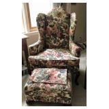 Modern floral print chair