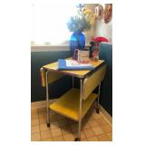 Retro Yellow Formica Table/Cart