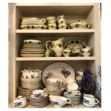 1950’s Homer Laughlin Dishes Rhythm Violets and Franciscan Ivy 