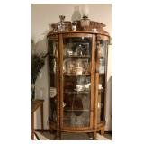Antique Curved Glass Hutch