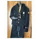 Vintage Wisconsin Police Uniform with Badge and Whistle 