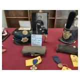 Civil War Cadets Hat & Tin Type Photo