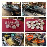 Two Classic Cars, Lawn Tractors, Golf Cart, Housewares, Furniture, Hummels and More  Ends 3/1