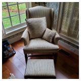Upholstered wing chair