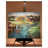 Original Oil on Canvas Ann Yost Whitesell "A Scene In Rocheport"