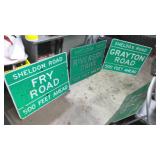 OLD STREET SIGNS, $1.00 STARTS BID