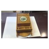 WOOD WALL CLOCK & OLD CAR CLOCK, $1.00 STARTS BID