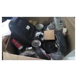 BOXLOT OF MOWER PARTS, BELTS, FILTERS, WWW.ONLINEAUCTIONSLLC.NET