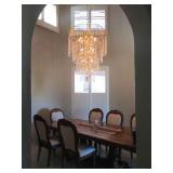  24k Gold Plated 5 Tier Waterfall Chandelier with Swarovski Elements 60"x36" REDUCED $2,800