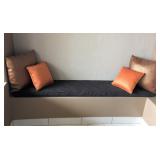 Dual Piped Black Bench Pillow $40; 2 Pr Accent Pillows in Coral $14 & Bronze $25