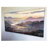 Michael Nisperos Oil on Canvas, 24x48 Signed $350