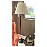 Black Metal Floor Lamp with Swivel Light $30