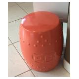 Contemporary High Laquer Ceramic Coral Garden Seat 17H $50