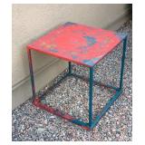 Red & Blue Metal Stand $16