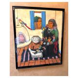 Storyteller Litho on Rag Paper by David Bradley, Signed & Numbered 6-70 $75