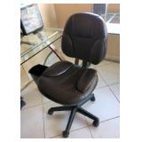 Brown Leather Rolling Task Chair $75 OBO