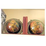 Old World Globe Bookends $38pr OBO