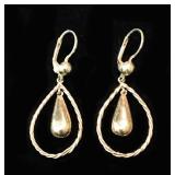 14kyg Dangle Earrings, Lever Back, 2" L, 5.1g; $118 14kyg Dangle Earrings, Lever Back, 2" L, 5.1g; $118