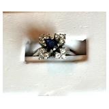 .70ct Round Sapphire, .36ct Round Diamonds in 18k, Ring size 6; 4.8g; $395 OBO .70ct Round Sapphire, .36ct Round Diamonds in 18k, Ring size 6; 4.8g; $395 OBO