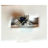 .70ct Round Sapphire, .36ct Round Diamonds in 18k, Ring size 6; 4.8g; $395 OBO