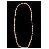 14k 31inch French Rope Chain Necklace, 8mm, Safety Clasp; 56.7g $1300 14k 31inch French Rope Chain Necklace, 8mm, Safety Clasp; 56.7g $1300