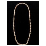 14k 31inch  French Rope Chain Necklace, 8mm, Safety Clasp; 56.7g $1300