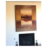 Gilded Painting on Canvas 60x48, signed; BIN $195