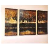 Tryptich Acrylic Landscape 36Lx57W (3pcs), BIN $75