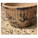 Antique Clay Glazed Ribbed Bowl; BIN $45