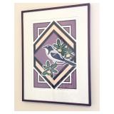 Jernigan Western Scrub Jay Serigraph, 3-18 , signed; TMC Healing Art Program; BIN $75