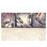 CIRQUE I, II, III Tryptic, Giclees on Canvas by Bruce Marion, signed; BIN $95