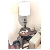 Antique Clover Pub Table with Bottom Shelf;  BIN $95