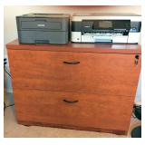 Modern Walnut Finish 2 Drawer Lateral Office File Cabinet 36Wx28Hx20D $75