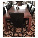 Mesquite Parsons Table with Fluted Edging  90X42X30 $1,800 