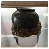 Black on Black Hopi Olla signed Celo $75