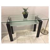 Modern Glass & Steel 2 Level Sofa Table $175