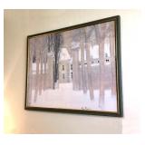 Loupeigne Sous la Niege, Andre Brasilier Art Print 36x30 framed $75