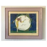 Le Courrier DAmour, Pochoir, Guache over Etching 1910, Brunelleschi; 17.5x20.25 $150