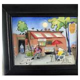 MOMMY PAINTS AT CELEBRATIONS by Buffalo Billie Mason 16x18.75 $250