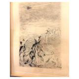 Renoir Pen & Ink Sketch,  Print 5.25X3.5, 14.5X13 framed $125