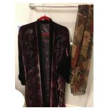 Velvet Burnout Jacket large with Long Chiffon MCM Pattern Scarf $25