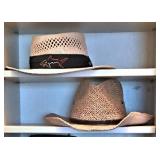Pair Mens Straw Hats 7.25W $40pr