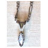 14k 3x5mm .20ct Marquis Diamond Pendant & 16" Chain, SALE $110