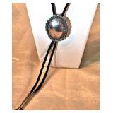 Navajo Sterling Overlay Bolo, Symbol Stamped, SALE $72