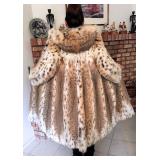 Vintage Full Length Lynx Coat & Hood, Fully Lined, Clasp Closures, M, Xlnt Cond, SALE $1,250 OBO