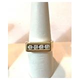 14kyg Channel Band, Full Cut, (4) .20ct Diamonds .80tcw, SI2, I1, G/H; size 9.5; SALE $635