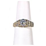 14kyg Diamond Cathedral Ring 1ct Solitaire SI-2, G-H; 16 .84tcw VS, G/H, H/I; S1 size 6; SALE $1,999